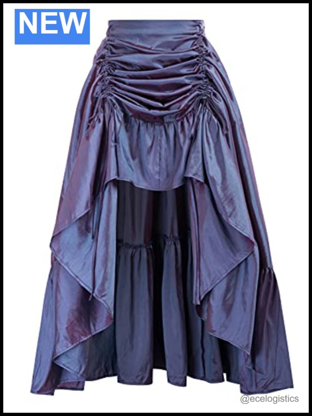 Renaissance Pirate High-Low Skirt Victorian Steampunk A-Line